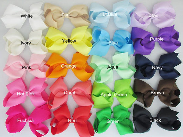 6" Hair Bows with Alligator Clip rts